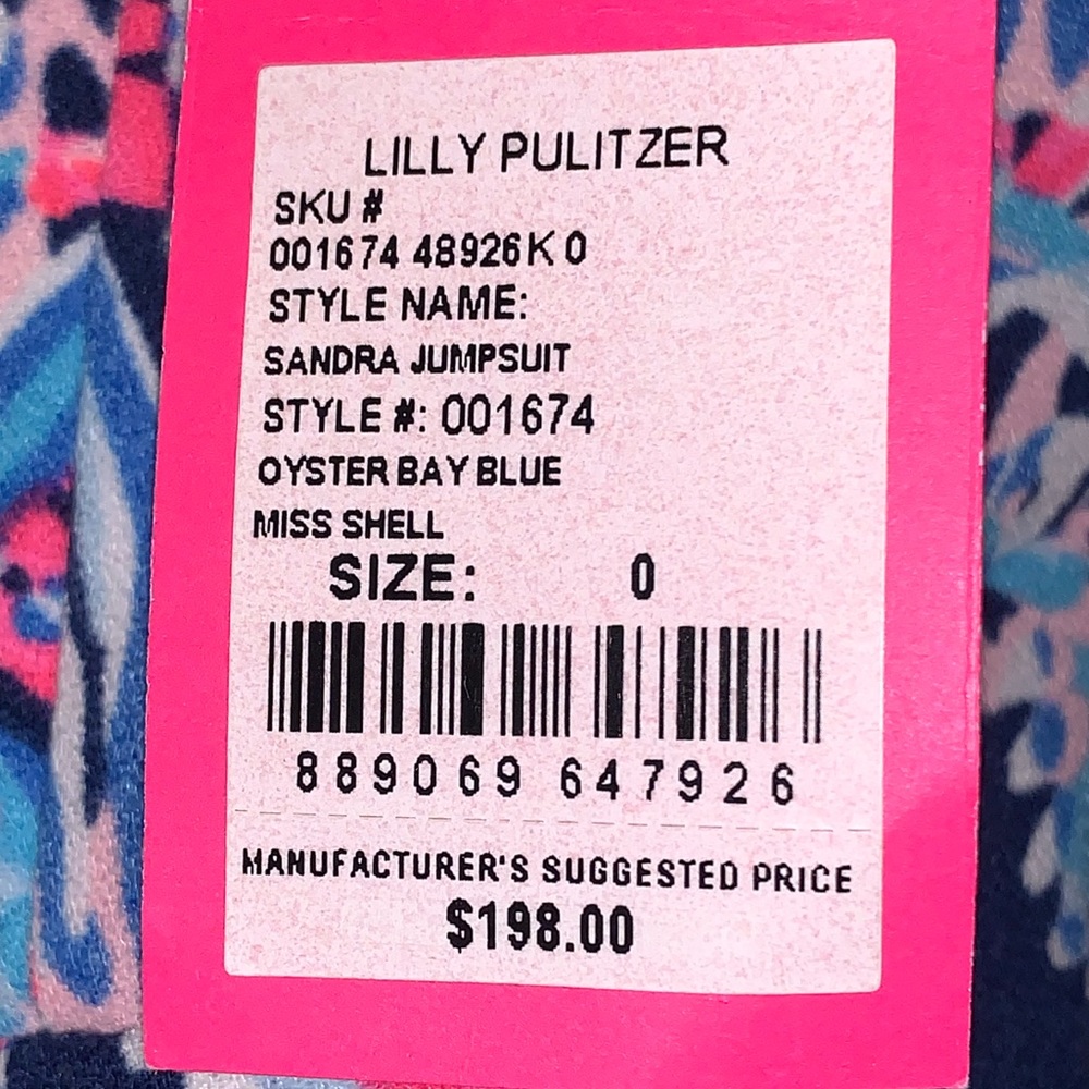 🏝️Lilly Pulitzer Sandra Jumpsuit SZ 0 NWT🏝️ - Picture 5 of 13